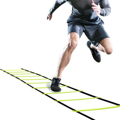 GHB Pro Agility Ladder Agility Training Ladder Speed 12 Rung 20ft with Carrying Bag - color: Green