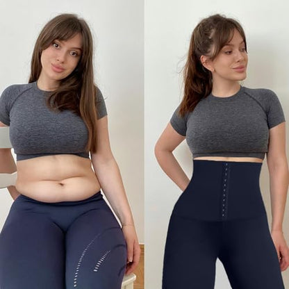 JGS1996 Plus Size Shapewear Tummy Control Leggings for Women High Waisted Compression Corset Waist Trainer Pants Body Shaper