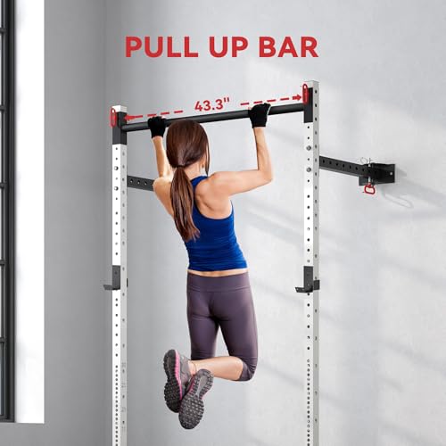 Soozier Adjustable Weight Bench with Dumbbell Rack Wooden Gym - color: White
