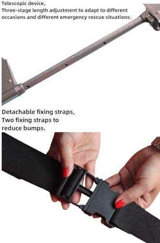 Shovel-Type Stretcher Aluminum Alloy, Extendable and Separable, Foldable, Easy to Store, Lightweight, Strong Load-Bearing (Silver(4Piece))