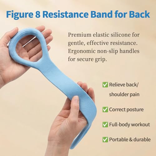 Pedal Resistance Bands 6-Tube Multifunction | Durable 6-Tube Multifunction Pedal Band, Full Body Workout, Includes Figure 8 Band with Handles（Blue）