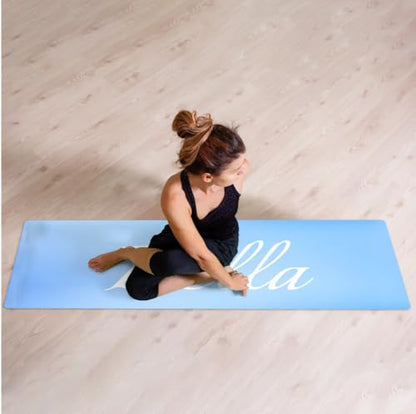 Custom Name Yoga Mat,Personalized Travel Yoga Exercise Mat,Non Slip,Perfect for Kids & Adults,Gradient Color D Series - color: Style 4