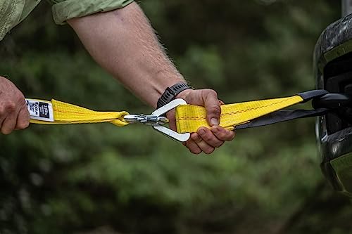 Keeper – 2” x 24” Premium Axle Tie Down Strap with D Rings - 3,333 lbs. Working Load Limit and 10,000 lbs. Break Strength,One Color
