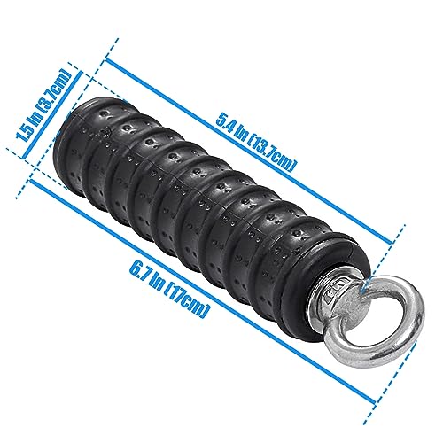 Ergonomic Tricep Rope Pulldown Attachments, Upgraded 27 32 40 & 47 Inch Extra Long Triceps Rope Cable Attachments for Gym, LAT Pull Down Bar for Cable Machine, Tricep Workout Cable Attachments - color: SINGLE HANDLE-1