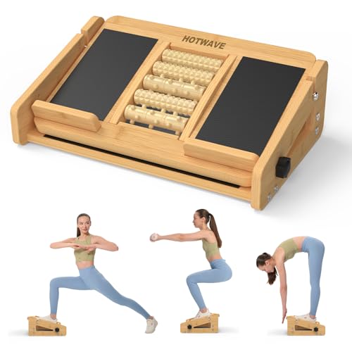 HOTWAVE Slant Board for Calf Stretching with Foot Massage Roller