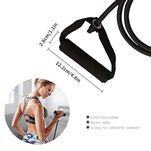Resistance Bands with Handles, Exercise Bands - Perfect Stretch Rope for Home Workouts, Ideal for Fitness Enthusiasts & Home Gym