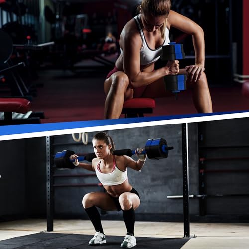Dumbbell Sets Adjustable Weights, Free Weights with Connector, Non-Rolling Adjustable Dumbbell Set, Barbell for Home Gym, Hexagon, Cement Mixture