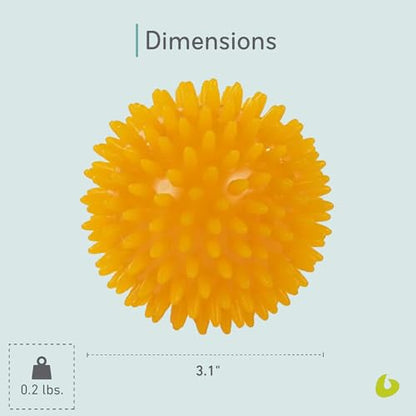 Soft-Spike Massage Ball, Trigger Point Therapy Ball for Muscle Tension Relief, Plantar Fasciitis, Myofascial Release, 8cm, Yellow - color: Yellow, size: 8cm