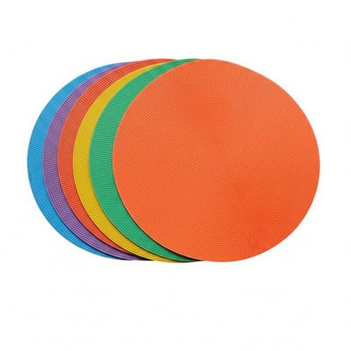 Flat Training Disc, Low-Profile TPE Marker for Soccer Agility Drills and Field Marking, 9.1 x 9.1 Inches (1 PC)
