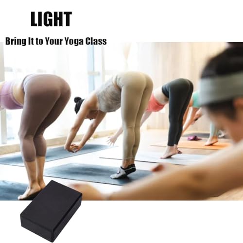 Yoga Blocks 2 Pack, Lightweight Premium EVA Foam Yoga Blocks, Non Slip Supportive Foam Blocks Yoga, Pilates, Stretching and Meditation, Women Men Yogi Yoga Beginners (2pc)