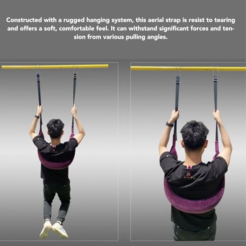 Hanging Fitness Waist Strap, Adjustable Double Hook Design, Leg Stretch Assist Strap Support Balance
