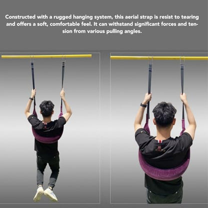 Hanging Fitness Waist Strap, Adjustable Double Hook Design, Leg Stretch Assist Strap Support Balance
