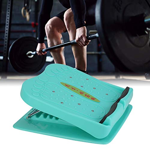 Household Folding Foot Calf Stretcher Massage Leg Fitness Slant Pedal Board Adjustable Incline Slant Board for Effective Calf Ankle and Foot Stretch Ideal for Post (Blue Green)