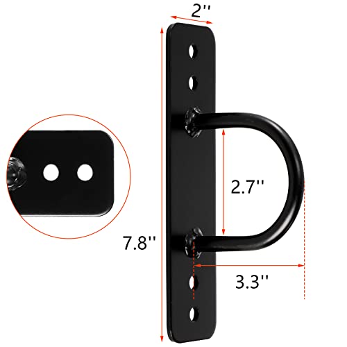 Lyellfe 2 Pack Battle Rope Anchor, Wall Ceiling Mount Bracket for Suspension Strap, Body Weight Strength Training Systems, Heavy Duty Hammock Hanging Kit for Battle Rope, Yoga and Gymnastic Rings