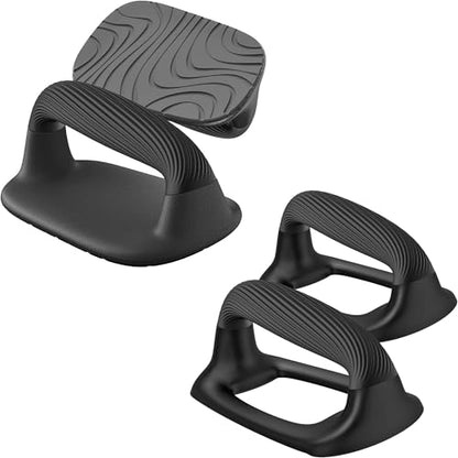 Kipika Push Up Bars Bundle - Anti-Slip Soft Plastic Handles, Stable Non-Slip Base, Perfect for Floor Strength Training, Chest, Arms, and Core Workout
