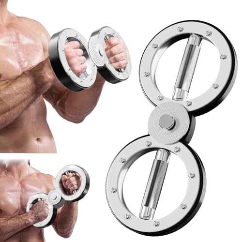 Arm Training Wheel, Hand Trainer and Forearm Trainer, Adjustable Arm Trainer for Wrist, Shoulder & Chest, Punch Speed Trainer and Martial Arts Arm Strength Device - color: Black & white