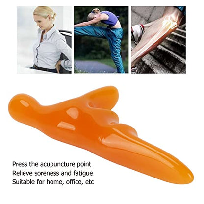 T Bar Resin Acupressure Massage Stick - Trigger Point & Deep Tissue Relief Tool - Portable Muscle Relaxation for Neck, Back, Stiffness, & Fatigue Relief