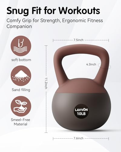 Soft Kettlebell - Cushioned Impact-Resistant Base and Anti-Slip - color: Black-Pink