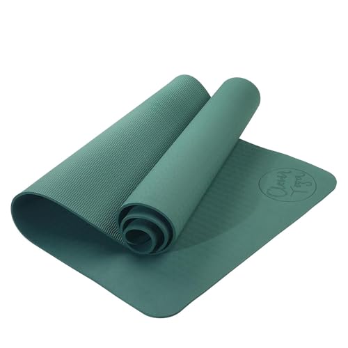 Premium Clever Yoga Mat - Extra Long Yoga Mat Suitable For All Yoga Types - Workout Mat For Home Or On The Go - Includes Our Perfect Fit Mat Bag - color: Olive Green