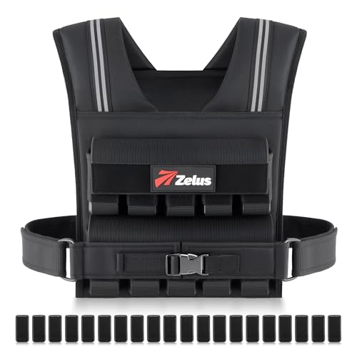 ZELUS Weighted Vest Men, 23lbs/36lbs/45lbs Adjustable Weight Vest - size: 45LB