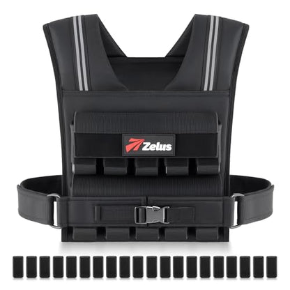 ZELUS Weighted Vest Men, 23lbs/36lbs/45lbs Adjustable Weight Vest - size: 45LB