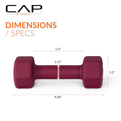 CAP Barbell Neoprene Dumbbell Weights Pairs & Sets | Color Series - style: 10 lb Pair