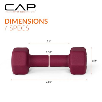 CAP Barbell Neoprene Dumbbell Weights Pairs & Sets | Color Series - style: 10 lb Pair