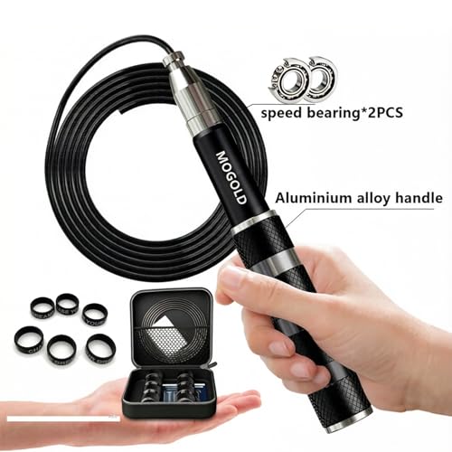Retractable Jump Rope - No Tool Adjustable, Fits in Pocket, Tangle-Free Steel Cable for Travel & Gym