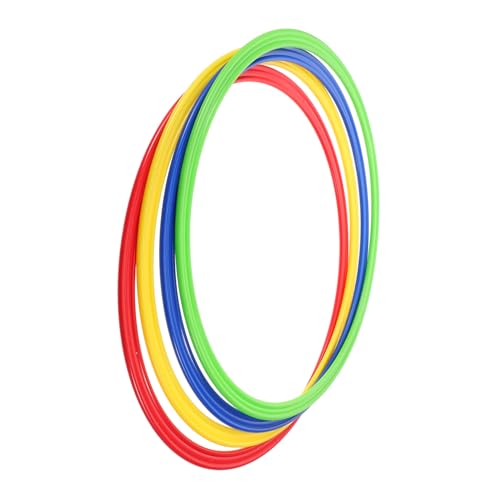 TOYANDONA 4pcs Agility Training Rings Plastic Speed Circles for Soccer Practice Equipment Enhance Coordination Quickness Portable for Indoor and Outdoor Training Activities