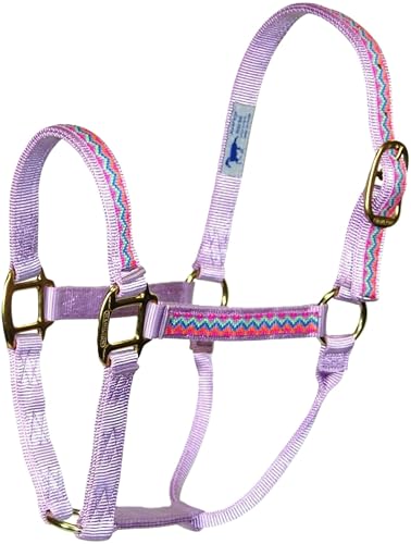 Hamilton Quality Horse Halter, 800-1100 lbs, Lavender Weave - color: Lavender Weave, size: Average, 800-1100lbs