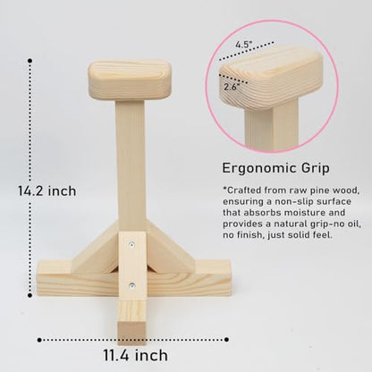 SAMTROY Handstand Canes for Balance Training, Stable Wooden Handstand Blocks with Non-Slip Base & Moisture-Absorbent Grip, Portable Bodyweight Training Equipment for Home Gym & Strength Practice