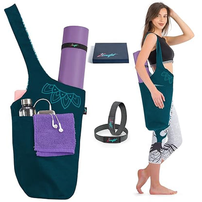 Yoga Mat Bag – Versatile Yoga Bag with Mat Straps & Storage Pockets, Holds Yoga & Pilates Mats, Lightweight & Durable