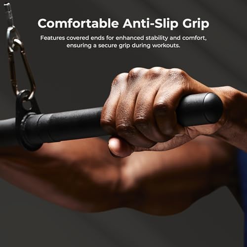 Sunny Health & Fitness Power Cage Squat Rack Upgrade Attachments, Dip Bar, Plate Bar Holder, Belt Squat, J Hook, Lat, Adapter, U Ring, Pull Up Bar, Landmine, Captain's Chair, Tricep Rope For Home Gym - style: Straight Bar