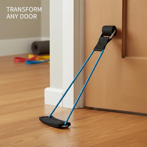 Door Anchor for Resistance Bands, PP Plastic Attachment with Foam Padding and Metal D-Ring (1 PC)