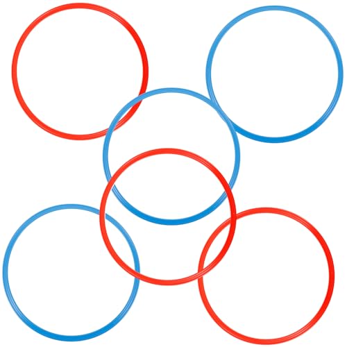 Outanaya 6PCS Soccer Training Rings Durable Agility Footwork Equipment for Football Basketball and More Material Great for Endurance and Muscle Toning Random Color