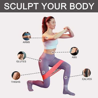 Fabric Resistance Bands for Working Out, 3 and 4 Levels Booty Bands Long Resistance Bands for Women and Men | Elastic Bands for Exercise Bands Resistance Workout Bands Resistance