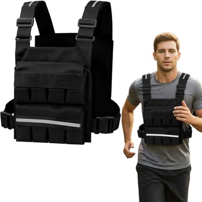 SUNRISING Weight Vest for Men Women，Adjustable Weighted Vests Strength and Endurance Training Fitness Workouts Tactical Running（Excluding Lead Blocks）