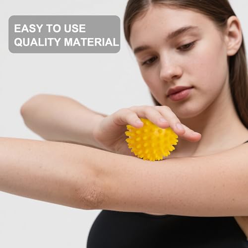 Spiky Massage Balls, 3PCS (Firm, Medium and Soft) - color: Bluepurpleyellow