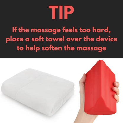 Piriformis Massage Roller, Larger Size, Hard Density, Red - style: Larger Size