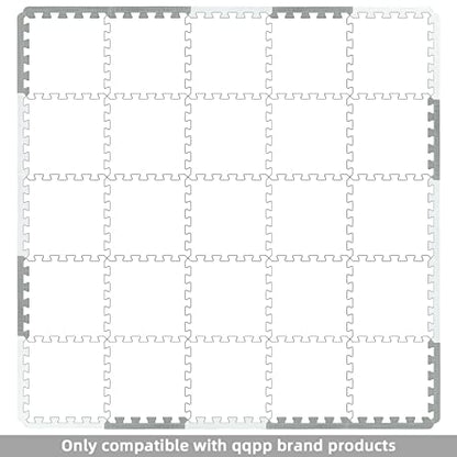 qqpp 20 Borders Accessories for Rubber Tiles Interlocking Puzzle Foam Floor Mats - Baby Play Mat for Playing | Exercise Mat for Home Workout. QA2-ALbS-M12LR8