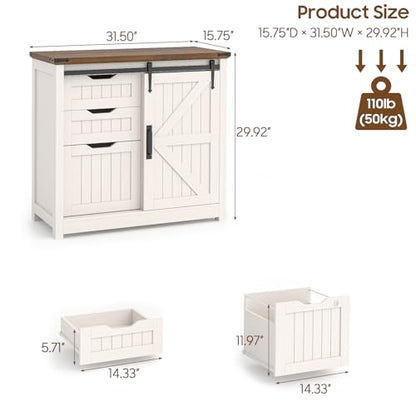 Vabches Lateral Filing Cabinets with Adjustable Shelf, Off White - color: Off White, size: 3 Drawers