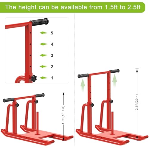 Kipika Weight Sleds for Training, Push-Pull Football Sled, Adjustable Height Handle, Heavy Duty Steel Frame Drills Sled Prowler for Running Speed, Strength, Designed for 1" & 2" Weight Plates
