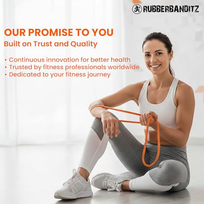 Rubberbanditz Pull Up Assist Resistance Bands Heavy Duty Loop Exercise Workout Bands for Powerlifting, Mobility, and Stretching - color: Green