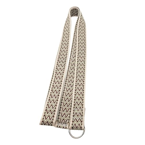 Yoga Strap Pilates Exercise Band Assisted Stretching Strap Resistance Band Secure Buckle Design Polyester Material Suitable for Gym Training Rehabilit - color: Khaki