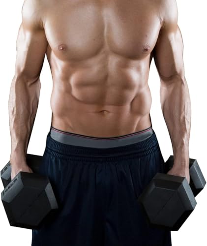 Hex Dumbbells Rubber Coated Cast Iron Hex Black Dumbbell Free Weights for Exercises - style: 7.5 Pounds / Pair