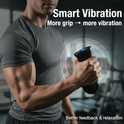Digital Grip Strength Trainer, 0–440 lb Hand Gripper Strengthener with Real-Time Display (No Sound), 2 Modes: Test & Smart Vibration, Ergonomic Hand Grip & Forearm Strengthener, USB-C Rechargeable Hand Exerciser - color: Black