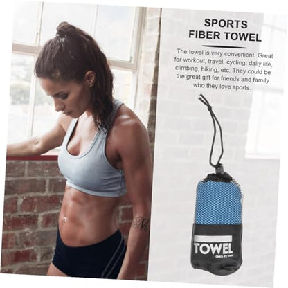 Superfine Fiber Quick-Drying Sports Towel 40x80cm Breathable Mesh Bag, Sweat-Absorbing Travel Towel for Outdoor Camping and Fitness