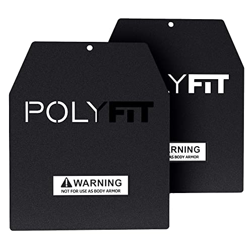 Polyfit Weight Vest Plates - Weighted Plates for Strength Training Vests - color: 9 LB (Black) Pair