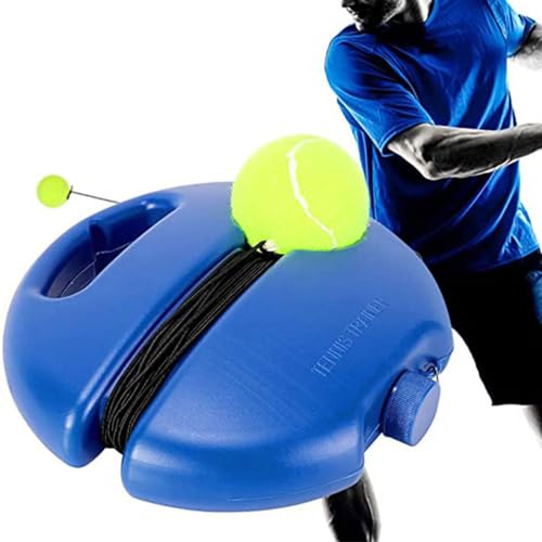 Tennis Trainer Rebounds Ball Set - Self-Practice Portable Tennis Training Equipment - Blue - 1 Set, 1 Piece