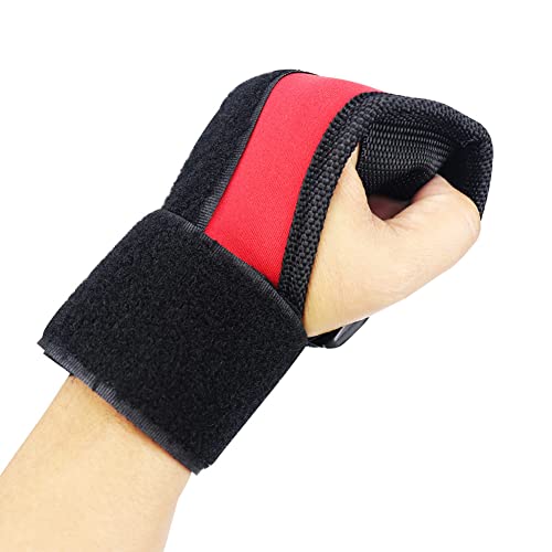 1pc Hand Fist Finger Gloves for Stroke Brace Rehabilitation Training Equipment Finger Auxiliary Gloves Hand Brace for Hemiplegia Elderly Athlete Finger (red)